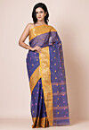 Tant Pure Cotton Saree in Dusty Purple