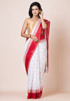 Tant Pure Cotton Saree in White