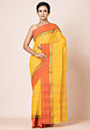Tant Pure Cotton Saree in Yellow