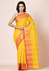 Tant Pure Cotton Saree in Yellow