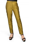 Art Silk Straight Pant in Olive Green