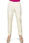 Art Dupion Silk Straight Pant in Off White