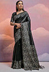 Woven Art Silk Saree in Black
