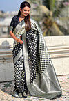 Woven Art Silk Saree in Black