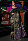 Woven Art Silk Saree in Black