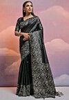 Woven Art Silk Saree in Black