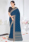 Woven Art Silk Saree in Blue