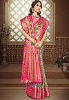 Woven Art Silk Saree in Grey