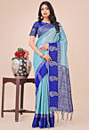 Woven Art Silk Saree in Light Blue