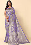 Woven Art Silk Saree in Light Purple