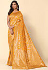 Woven Art Silk Saree in Orange