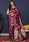 Woven Art Silk Saree in Purple