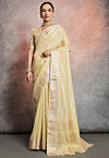 Woven Art Silk Saree in Yellow
