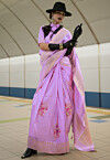Woven Art Silk Saree in Purple