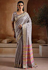 Bhagalpuri Silk Saree in Grey