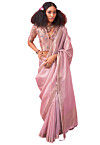Woven Border Art Silk Saree in Purple