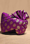 Woven Chanderi Brocade Unisex Turban in Magenta