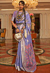 Woven Chanderi Silk Saree in Peach : SSF14434