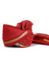 Woven Chanderi Silk Unisex Turban in Maroon