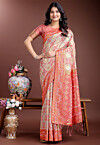Woven Cotton Saree in Beige