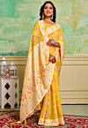 Woven Cotton Saree in Yellow