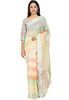 Woven Cotton Silk Saree in Multicolor