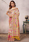 Woven Cotton Silk Saree in Off White