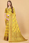 Woven Cotton Silk Saree in Yellow