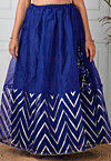 Woven Organza Skirt in Royal Blue