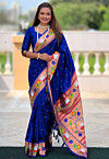 Paithani Saree in Royal Blue
