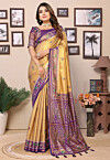 Woven Tissue Silk Saree in Beige