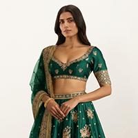 Buy Embroidered Georgette Abaya Style Suit in Wine Online