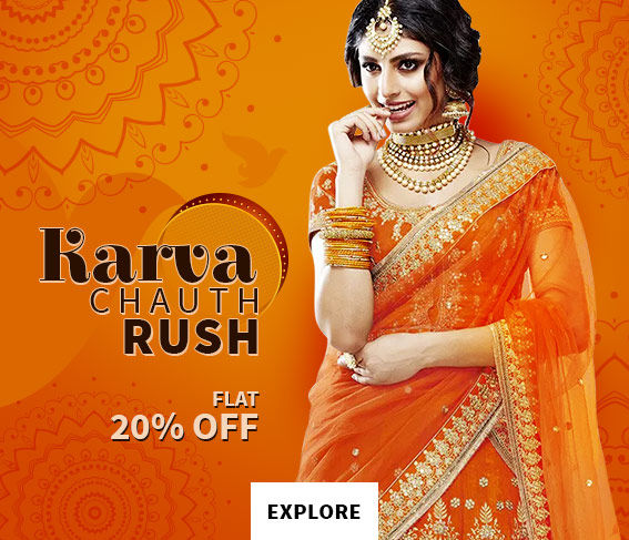 Karva Chauth Ready-to-Ship Collection of sarees, abayas & lehengas. Shop!