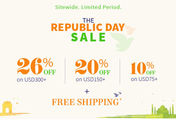 Republic Day Sale: Upto 26% Off on bags plus Free Shipping*. Shop! Republic Day Sale: Upto 26% Off on bags plus Free Shipping*. Shop!