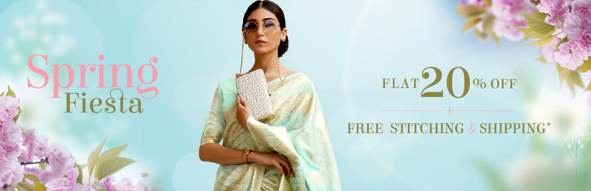 Spring Fiesta: Flat 20% Off + Free Stitching & Shipping*. Shop!