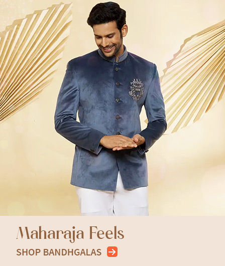 Regal collection of Bandhgalas in diverse designs. Shop!