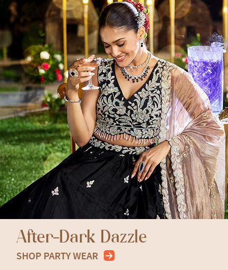 Evening party look sorted with styles featuring sequins & darker shades. Shop!
