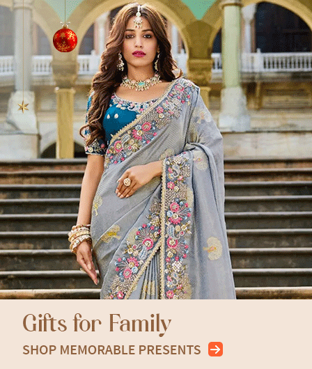 Holiday Gifts for Family: Bordered Sarees, Sharara Suits, Banarasi Dupattas, Kurtas Sets & a lot more. Shop!