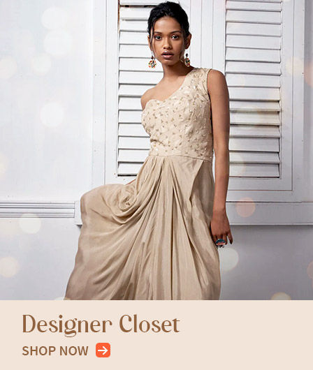 The Designer Closet: Indian sarees, salwar suits, Menswear, Indo-western fashion, and more. Shop!