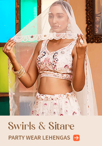 Party wear Sequins Lehengas for New Year Look. Shop!