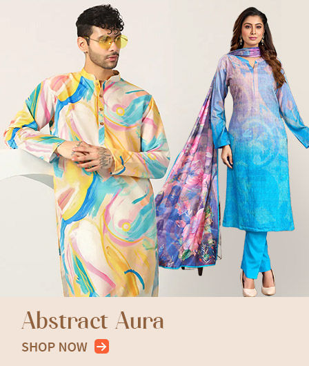 Discover from Abstract Printed Salwar Suits, Sarees & more. Shop!