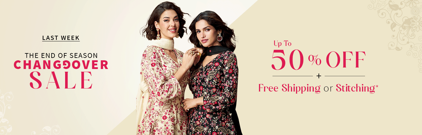 EOSS: Up to 50% Off + Free Shipping or Stitching*. Shop!