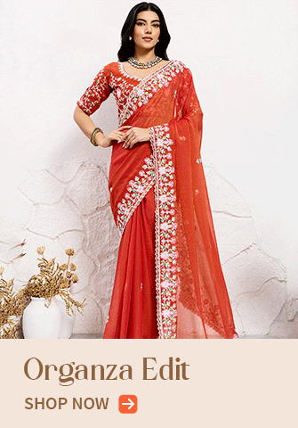 Lightweight organza sarees with sheer elegant finish