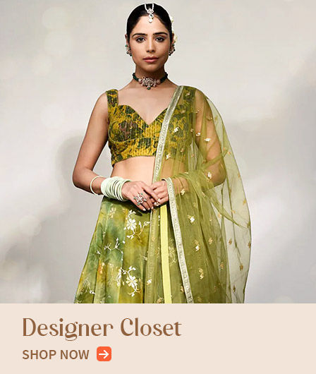 The Designer Closet: Indian sarees, salwar suits, Menswear, Indo-western fashion, and more. Shop!