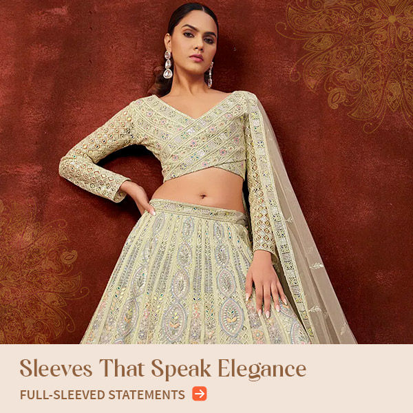 Full-sleeved Pakistani Suits, Abaya Style Suits, Top Bottom Sets and Dresses. Shop!