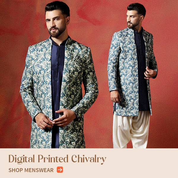 Digital Printed Kurta Pajamas, Nehru Jackets, Sherwanis and more. Shop!