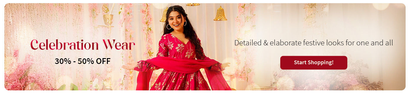 Biggest ever Sale on the Liveliest of Festive Looks. Shop now!
