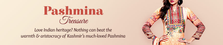 All your Indian Ethnic Fashion in Pashmina. Buy!