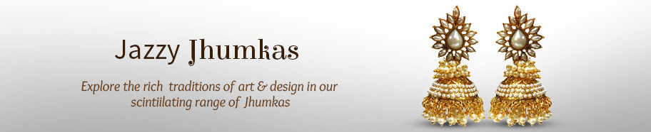 Beautiful Jhumkas in golden, silver or multi color. Shop!