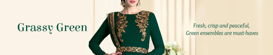 green ethnic dress